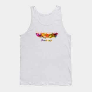 Bordeaux skyline in watercolor Tank Top